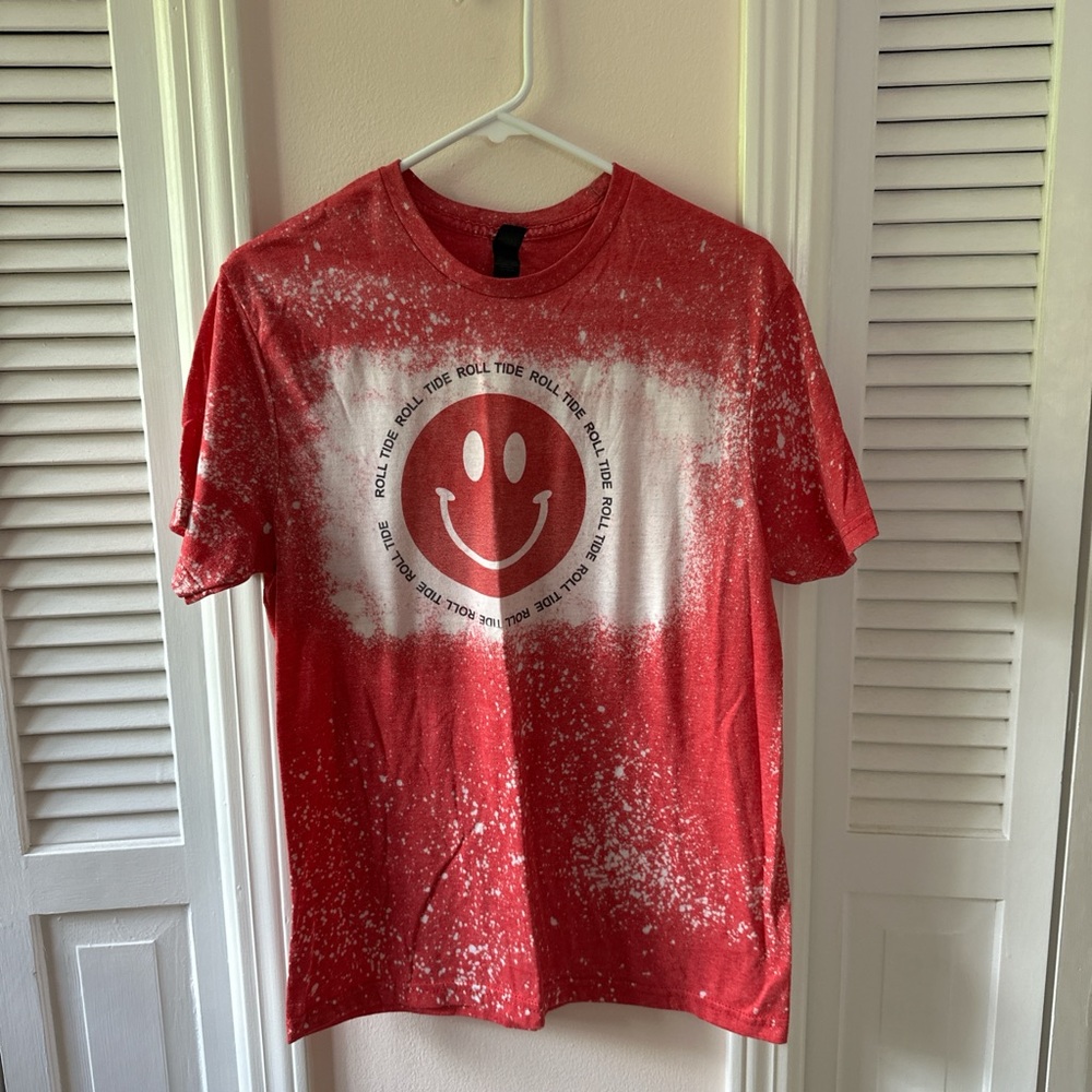 Red Alabama Smiley Face T-Shirt